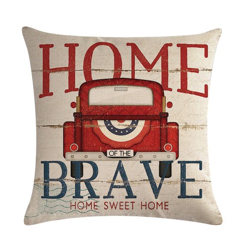 Rustic Farmhouse Cushion Cover Linen Noel Farms Christmas Pillow Case 18 x 18 in - Picture 27 of 33