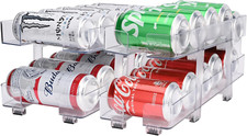 2 Pack Soda Can Organizer,Soda Can Dispenser for Refrigerator,Adjustable Widt...
