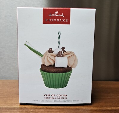 NEW Hallmark CUP OF COCOA 15th Christmas Cupcakes Keepsake Ornament 2024 NIB