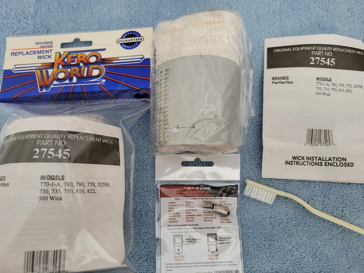 PERFECTION 780,790,770-1-A,525M,730,735,750, KEROSENE HEATER WICK,IGNITER,BRUSH+  | eBay