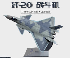 1:48 45CM China J-20 Stealth Fighter Jet Plane Diecast Military Aircraft Model
