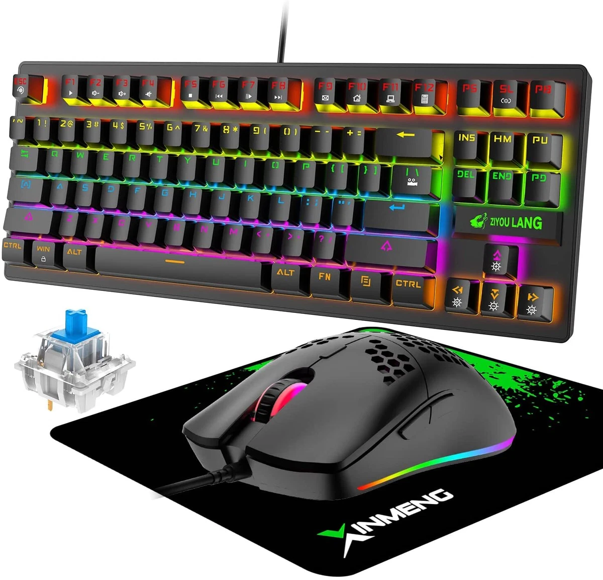 Keyboard And Mouse Ps4 Gaming Keyboard Mouse US Layout Mechanical Wired RGB Backlit for PC MAC PS4 Xbox | eBay