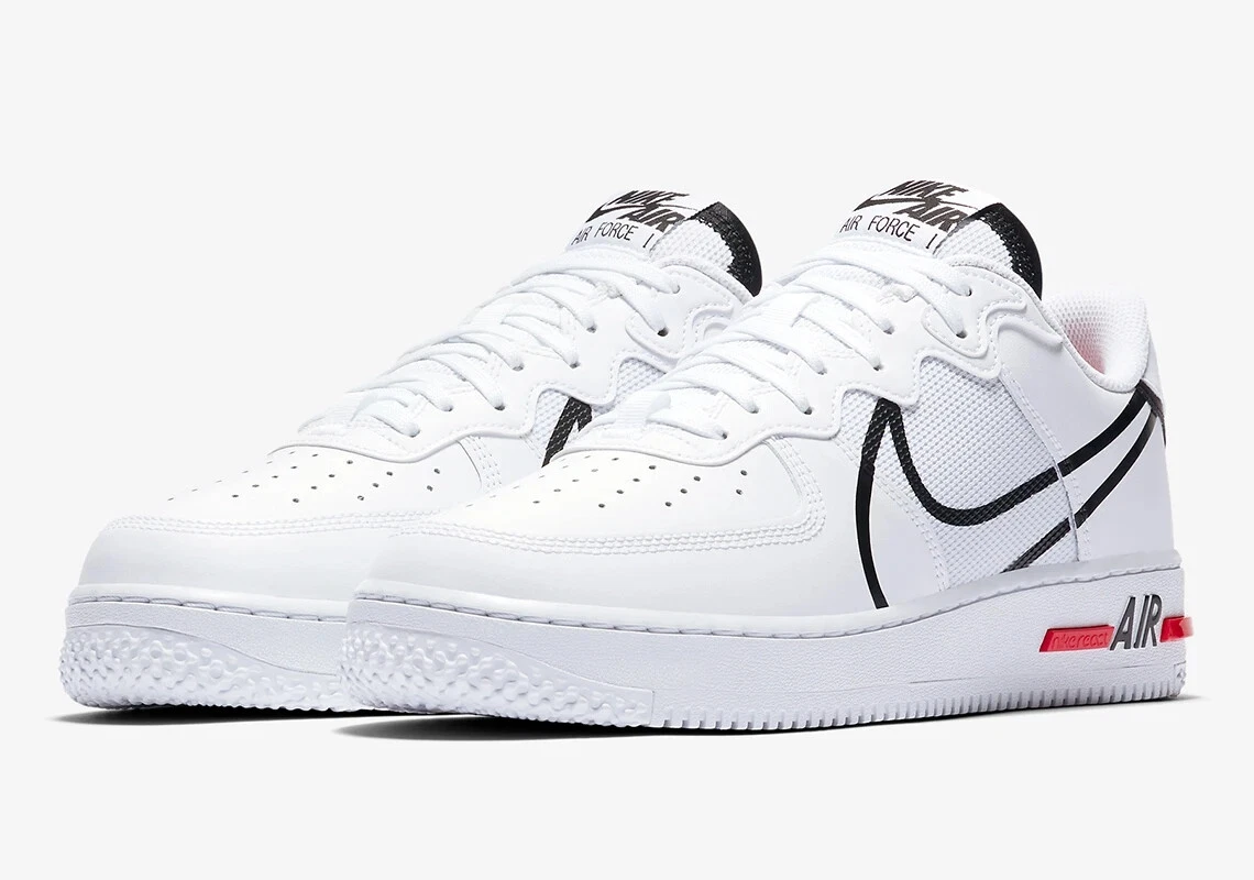 Hassy mode paniek NEW Nike Air Force 1 React D/MS/X AF1 White Black Red CD4366-100 SZ 14 FAST SHIP | eBay Hassy mode paniek NEW Nike Air Force 1 React D/MS/X AF1 White Black Red CD4366-100 SZ 14 FAST SHIP | eBay