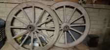 Coppia di Ruote per carro In Legno e ferro 
