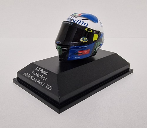 MINICHAMPS 1:8 valentino rossi 46 Model Helmet AGV Motogp Misano Race 2 2020 - Picture 3 of 11