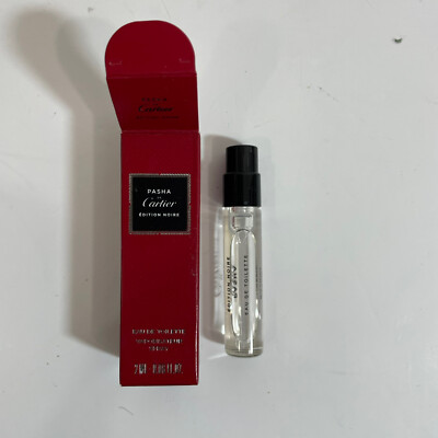 Pasha De Cartier Edition Noire  Perfume EDP Travel Spray 0.06fl Oz 2 ML Mini Men