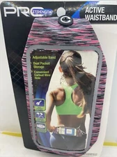 PRO STRENGTH ACTIVE WAISTBAND ADJUSTABLE  HOLDS PHONE RUNNING Multi Color NWT