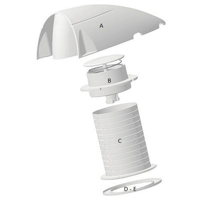 PLASTIMO ABDECKRING FUER DORADEBOX STROMLINIENF. 51640