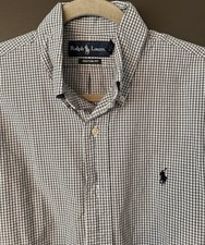Vintage Polo Ralph Lauren, Classic, Blue Pony, Mens Shirt Size Medium