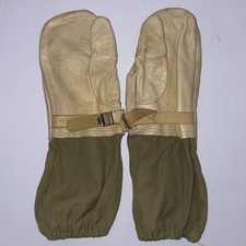 White Leather Vintage 1951 Men's Lobster Mittens Size S Model 437