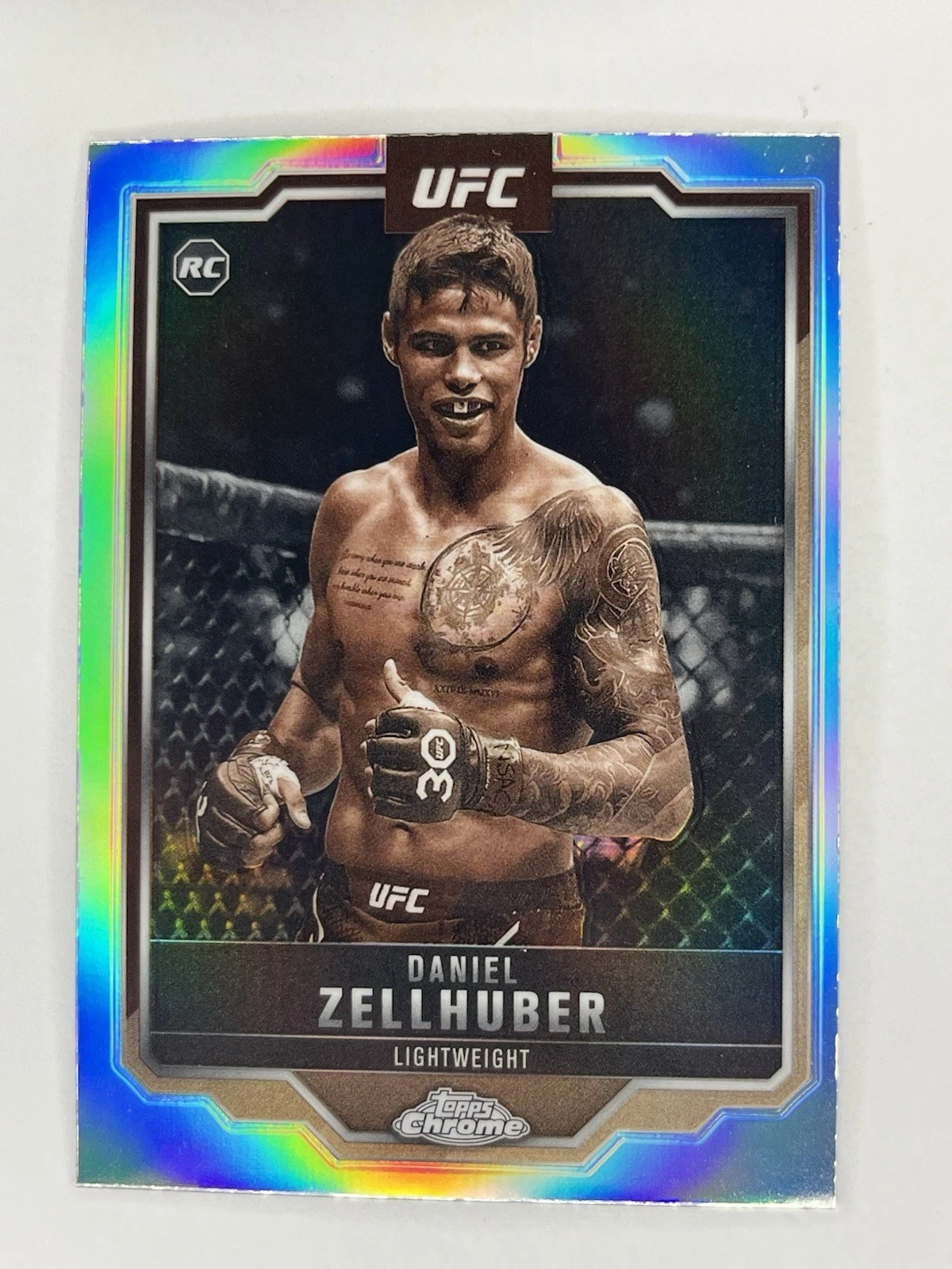 Daniel Zellhuber 2025 Topps Chrome UFC Rookie #189 Sepia Refractor