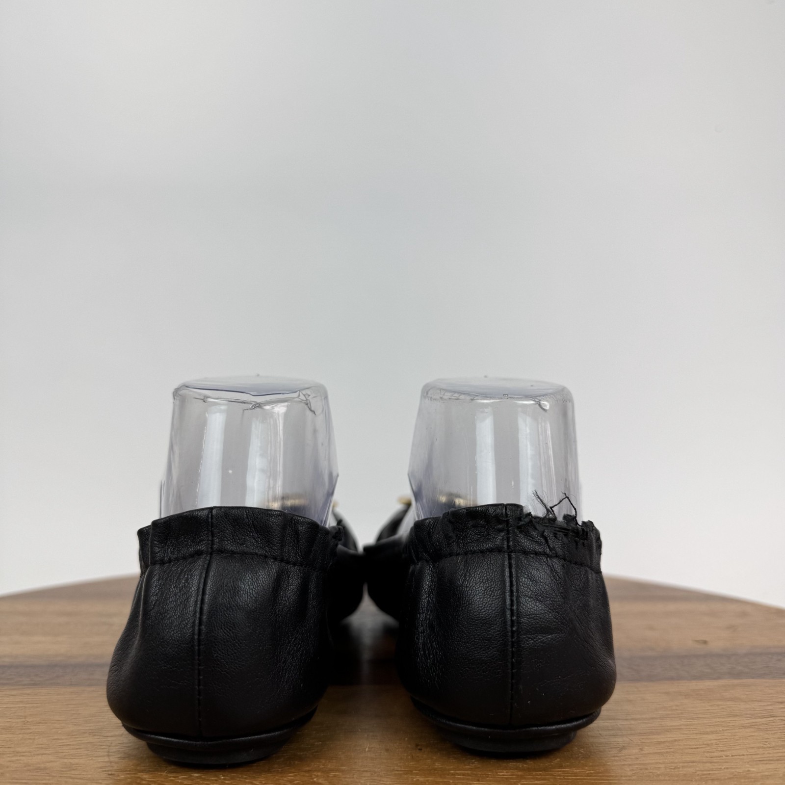 Womens Tory Burch Everly Metallic Gray Leather Casual Ballet Flats Size 10.5 GUC thumbnail 6