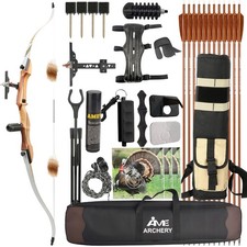 66" 68" 70" Recurve Bow Set 14-40lb Archery Takedown Bow Practice Hunting Target