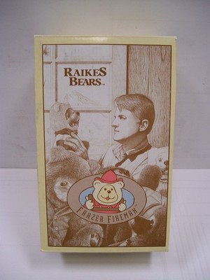 Robert Raikes Frazer Fireman Bear w/ Tag & Original Box Vintage Applause   jkdla