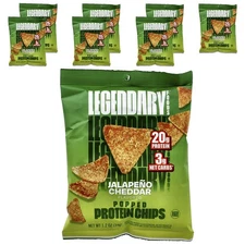 Popped Protein Chips, Jalapeno Cheddar, 7 Bags, 1.2 oz (34 g) Each