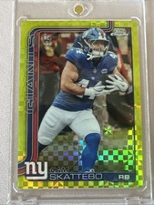 2025 Topps Chrome Cam Skattebo Lime Green X-Fractor Rookie #331 New York Giants