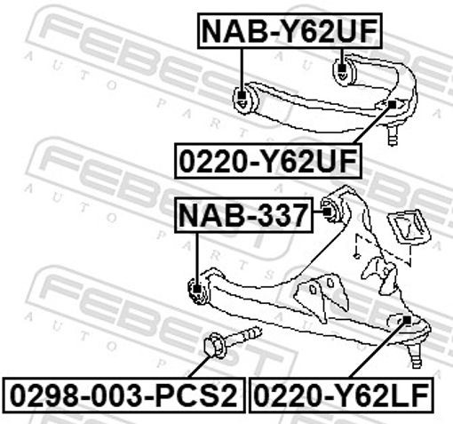 Fits FEBEST 0298-003-PCS2 BOLT PCS2
