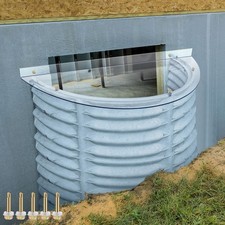 Threlaco 39'' x 16'' UV Basement Window Well Cover Heavy Duty Polycarbonate