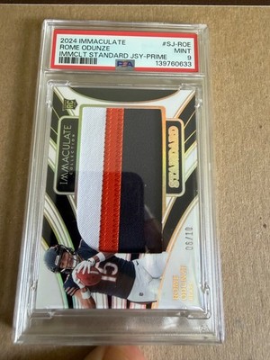 rome odunze immaculate Rookie Patch  /10 PSA 9