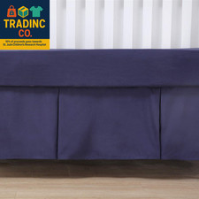 Crib Skirt with Durable Woven Platform for Boy and Girl, 2 Long Sides Pleated, S