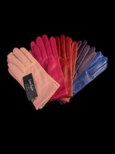 Lord  Taylor Women s Red Leather Gloves, Silk Lined Size 6 1/2 New