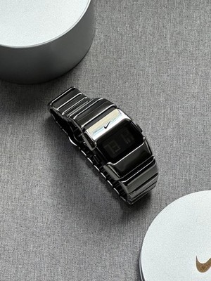 Nike D-Line Shiny Silver Digital Watch