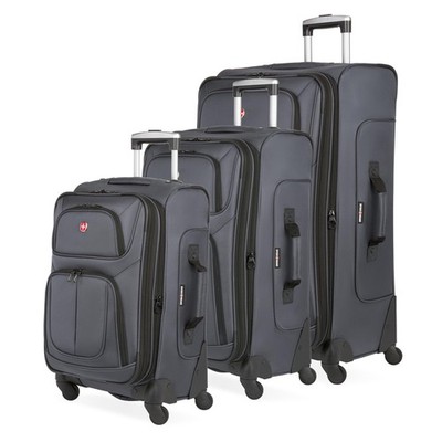 SWISSGEAR Sion Softside 3-Piece Set (Carry-On/Medium/Large), Dark Grey