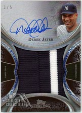 Derek Jeter 2022 Topps Sterling Splendor Jumbo Patch Autograph Card SSJPA-DJ 3/5