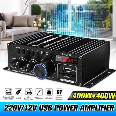 800W Digital Bluetooth Verstärker Audio HiFi Stereo Amplifier Vollverstärker FM
