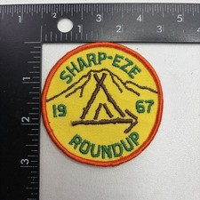 Vintage 1976 SHARP-EZE ROUNDUP Girl Scouts Patch 92NQ
