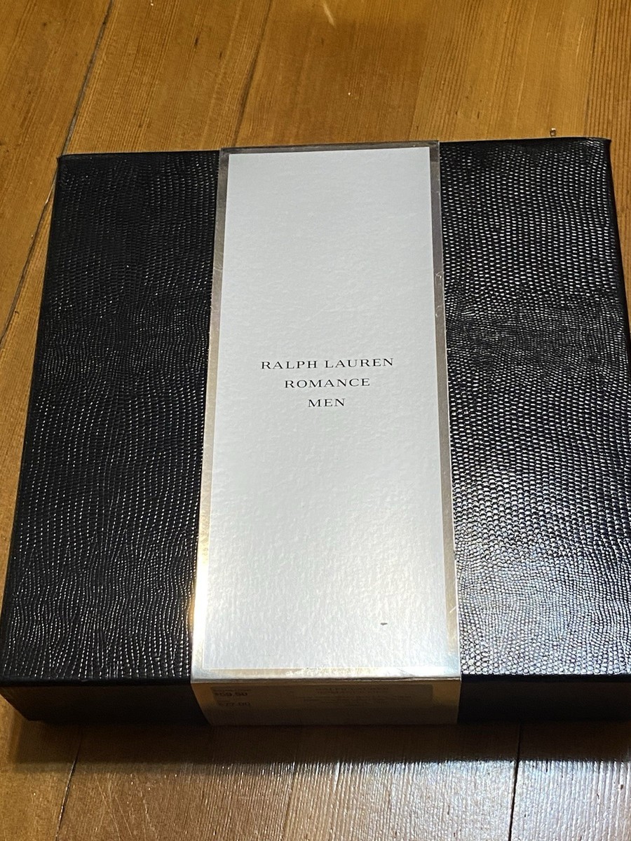 New Vtg Ralph Lauren Romance Men Gift Set Lotion Shower Gel 1999