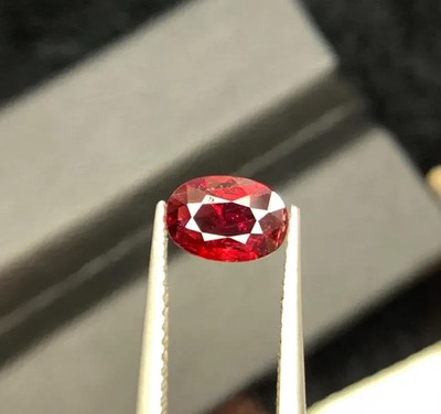 Vivid Blood Red Ruby 1.15ct Oval Cut Mozambique Natural Heated Gem for Ring