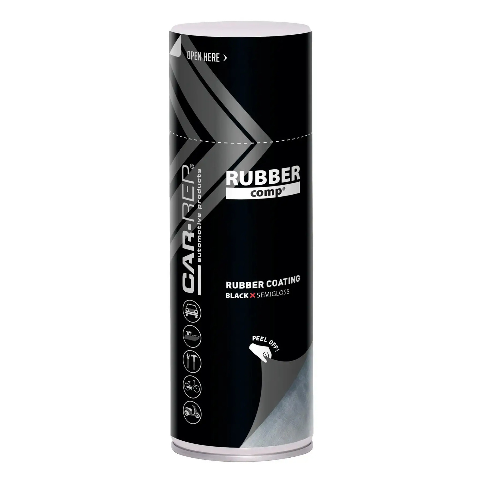 x3 Maston Car-Rep Auto Spray Rubber-Comp Black Semi-Gloss 400ml