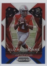 2021 Panini Prizm Draft Picks All-American Red White & Blue Justin Fields 1t44