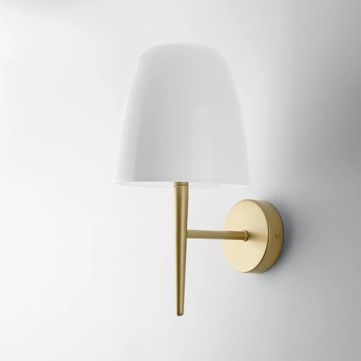 Applique d'intérieur Ares AP1 en métal doré anti-éblouissement avec globe en verre