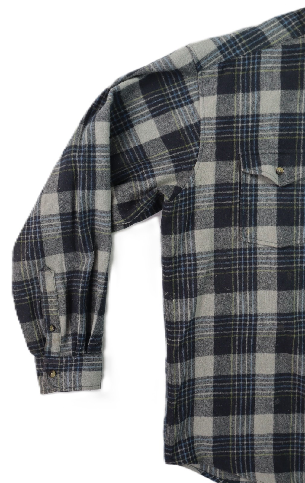 PENDLETON US Men’s Large Gray Plaid Button Down 1… - image 5