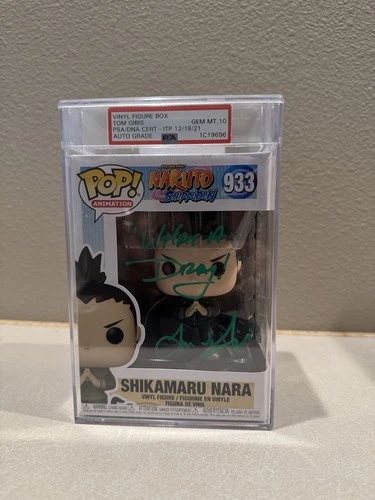 Funko Pop! Shikamaru Nara #933 Naruto Shippuden Signed by Tom Gibis JSA w/Quote
