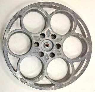Vintage Goldberg Bros. 15" 35mm Aluminum Movie Film Reel 6 Hole 20 Min capacity