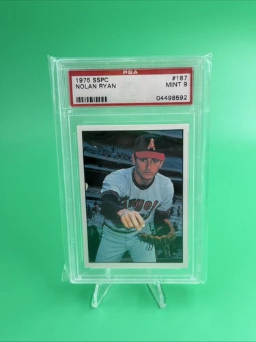 SSPC 1975 Nolan Ryan California Angels PSA Mint 9 Baseball Card #187