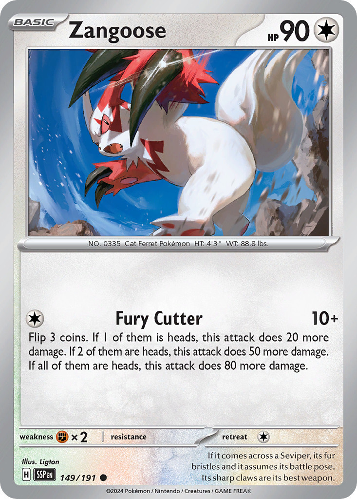 Zangoose 149/191 Near Mint