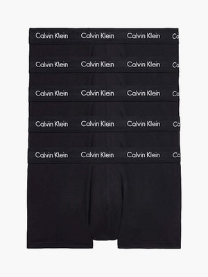 Calvin Klein 5er Pack Cotton Stretch - Low Rise Trunks (schwarz / schwarzer Bund)