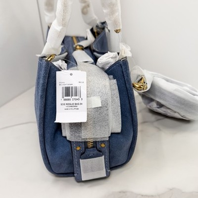 Coach Rogue 34 Blue Suede Shoulder Bag Crossbody LTD RELEASE CCX19