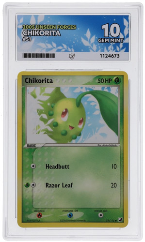 Chikorita graded ACE 10 for sale on eBay