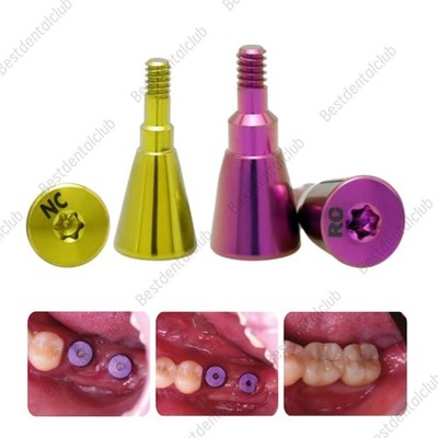 50Pcs Dental Healing Abutment Closure Cap Level Ti RC/NC Fits ITI Straumann