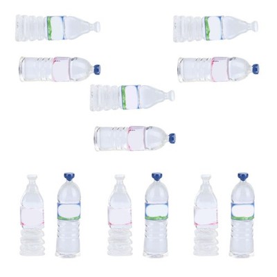 40x Dollhouse Water Bottles Set 4 Styles Miniature Drinking Accessories For SET