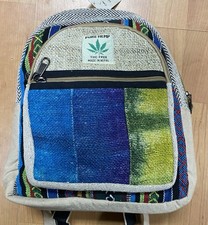 Himalayan Hemp Mini Tie Dye Travel Hiking Boho Book Bag Backpack