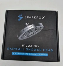 SparkPod Shower Head - High Pressure Rain - Premium Quality Luxury Design(chrome