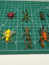 Plastic Insect Reptile Toy Figure Lot: Spider Ant Beetle Fly Lizard Scorpion