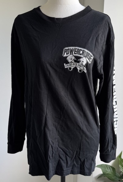 Power Cruise Cars Race Drift Skid Long Sleeve Crew Neck T Shirt Tee Size X Small