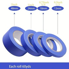 4X  Blue Painter’s Tape Multi Size Clean Release Masking Tape for Home, Painting